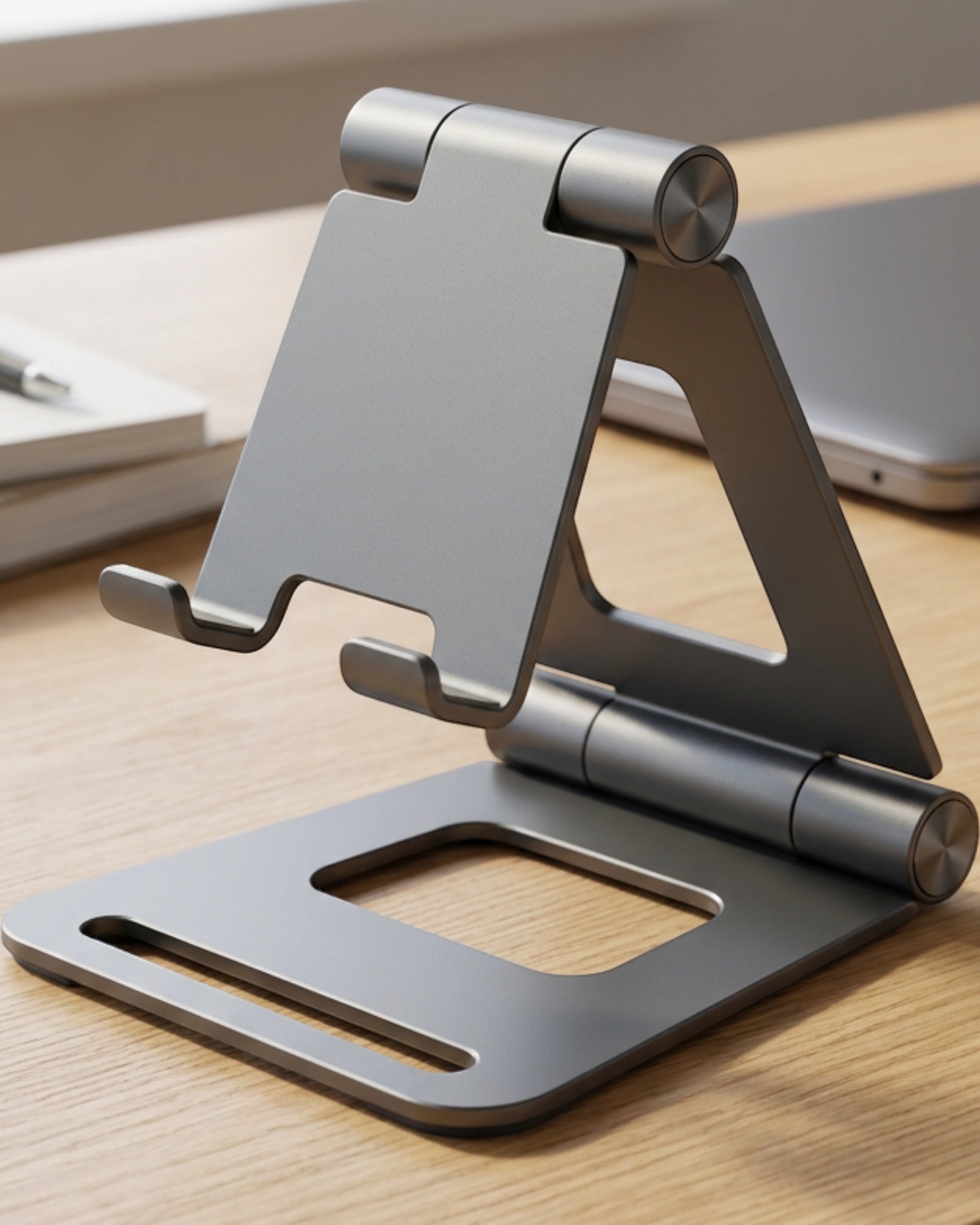 Fotch Dual-Hinge Aluminum Phone Stand 17 cm Graphite - Lifestyle view